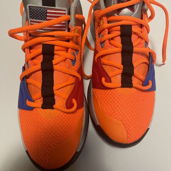 Nike PG3 NASA Basketball Shoes Men’s Size 8.5 Orange/Metallic Silver No Box main image 6